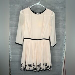 Ted Baker Cream Dress with Black Accents Size 1